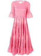 Molly Goddard Flared Maxi Dress - Pink