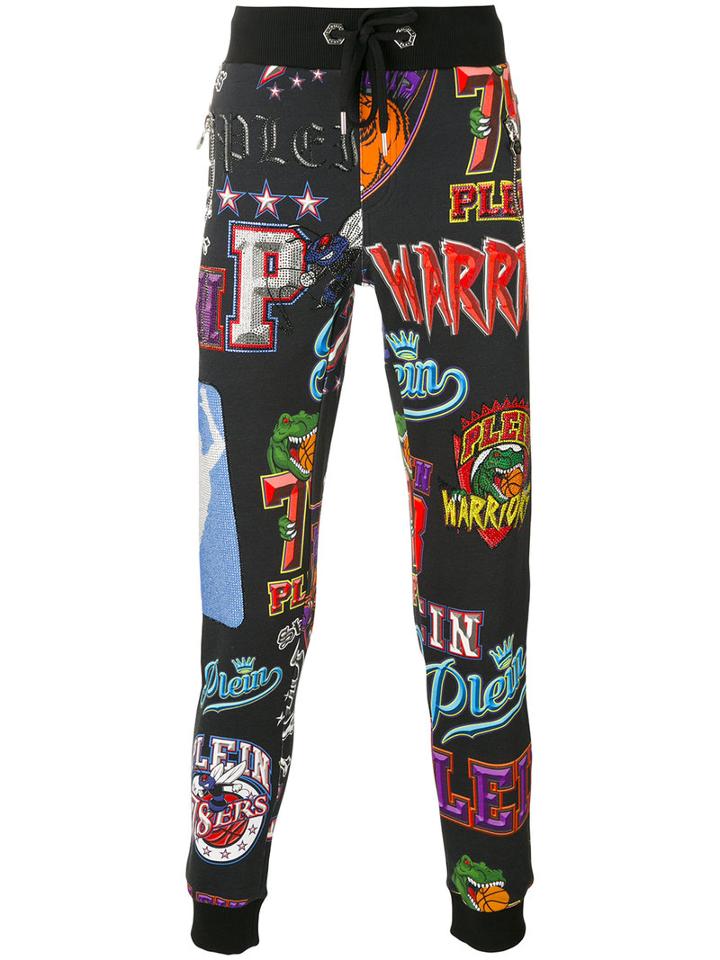 Philipp Plein - Bitter Track Pants - Men - Cotton - S, Black, Cotton