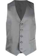 Canali Embroidered Slim-fit Waistcoat - Grey