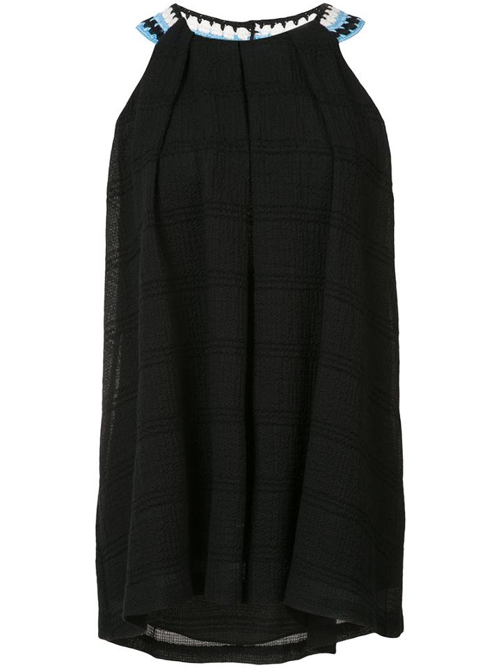Novis - Halter Shift Top - Women - Silk/cotton/spandex/elastane - 2, Black, Silk/cotton/spandex/elastane