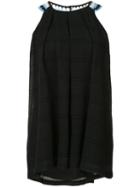 Novis - Halter Shift Top - Women - Silk/cotton/spandex/elastane - 2, Black, Silk/cotton/spandex/elastane