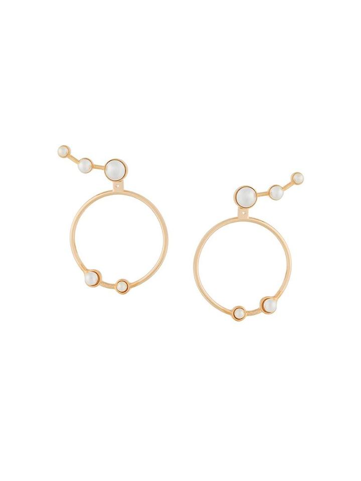 Eshvi 'lava' Hoop Earrings, Women's, White