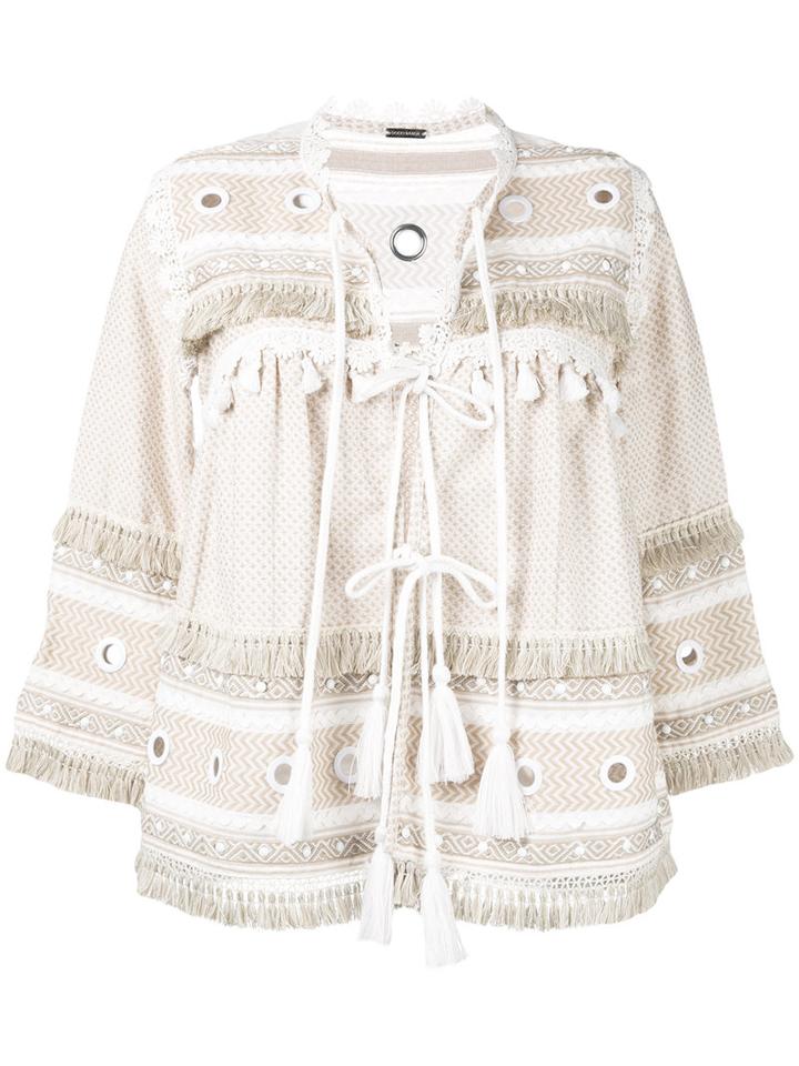 Dodo Bar Or Lace-up Jacket, Women's, Size: Small, Nude/neutrals, Cotton
