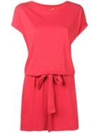 Juvia Drawstring Waist Dress - Red