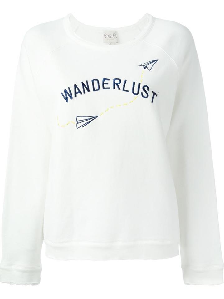 Sea Wanderlust Sweater, Women's, Size: 4, White, Cotton