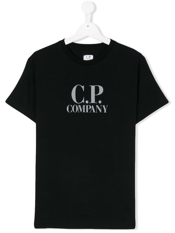 Cp Company Kids Teen Logo Print T-shirt - Black