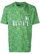 Love Moschino Grass Print Holographic Logo T-shirt - Green