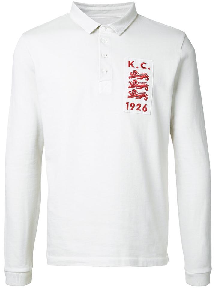 Kent & Curwen Patch Detail Polo Shirt, Men's, Size: Small, White, Cotton