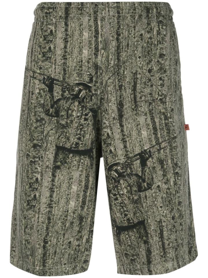 Off-white Diag Arrows Print Shorts - Green