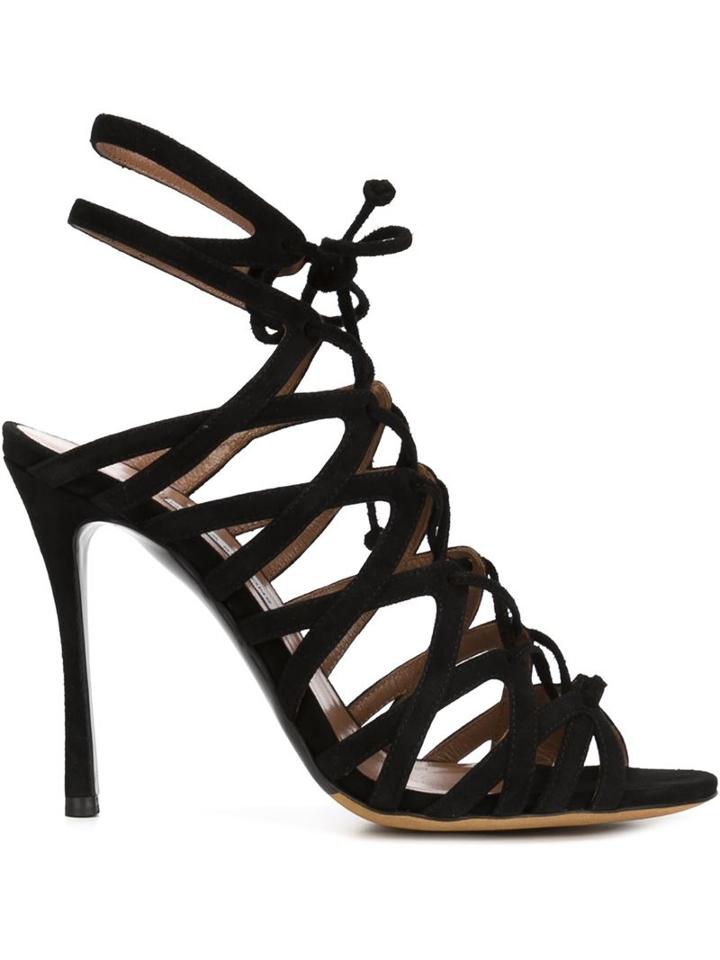 Tabitha Simmons Lace Up Stiletto Sandals