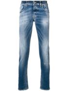 Dondup Distressed Detail Skinny Jeans - Blue