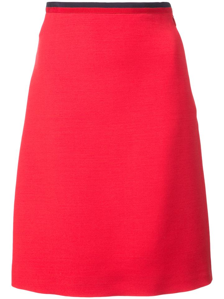 Gucci Knitted Web A-line Skirt - Red
