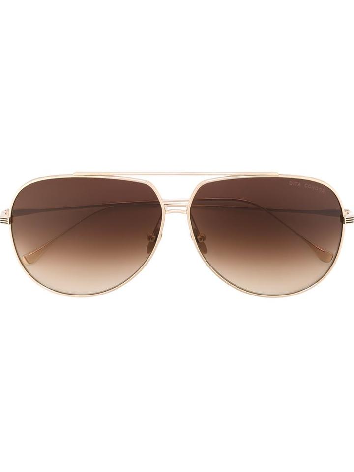 Dita Eyewear Aviator Sunglasses, Adult Unisex, Grey, Titanium