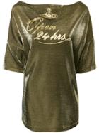 Vivienne Westwood Anglomania Open 24 Hours T-shirt - Metallic