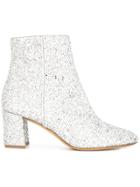 Mansur Gavriel Glitter Ankle Boots - Silver