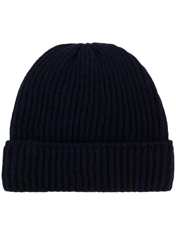 Salle Privée Ribbed Knit Beanie - Blue