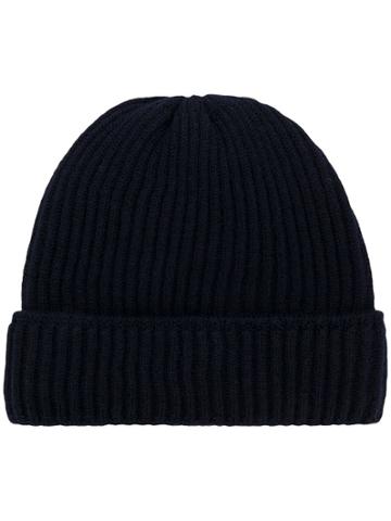 Salle Privée Ribbed Knit Beanie - Blue