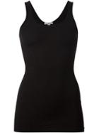 James Perse Long Fitted Tank Top, Women's, Size: 0, Black, Cotton/lyocell