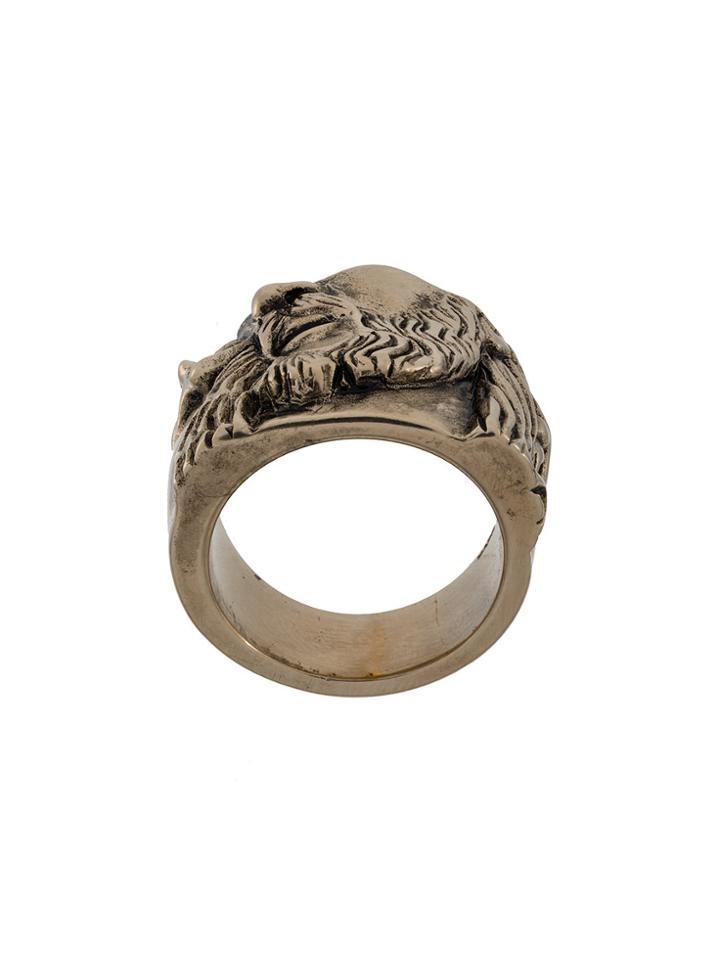 Givenchy Face Lower Head Ring - Yellow & Orange