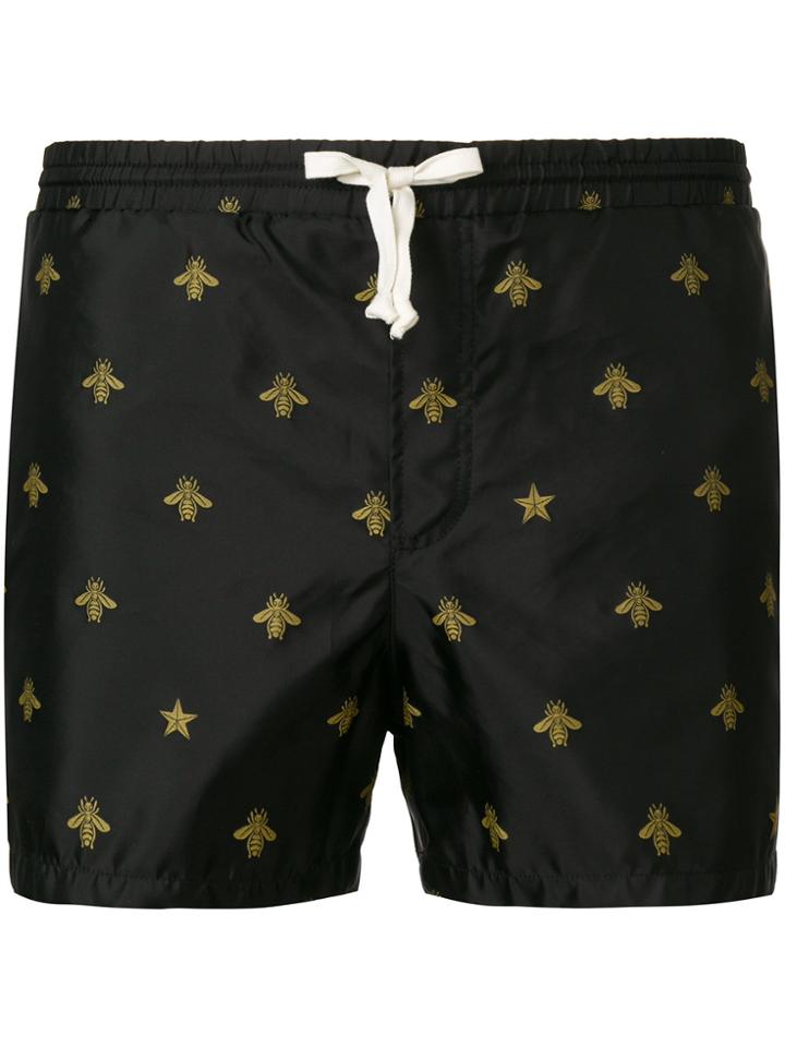 Gucci Bee Star Swimming Shorts - Black