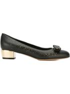 Salvatore Ferragamo Vara Pumps, Women's, Size: 35.5, Black, Leather/metal