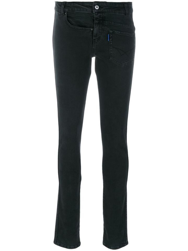 Filles A Papa Twisted Frayed Edge Jeans - Black