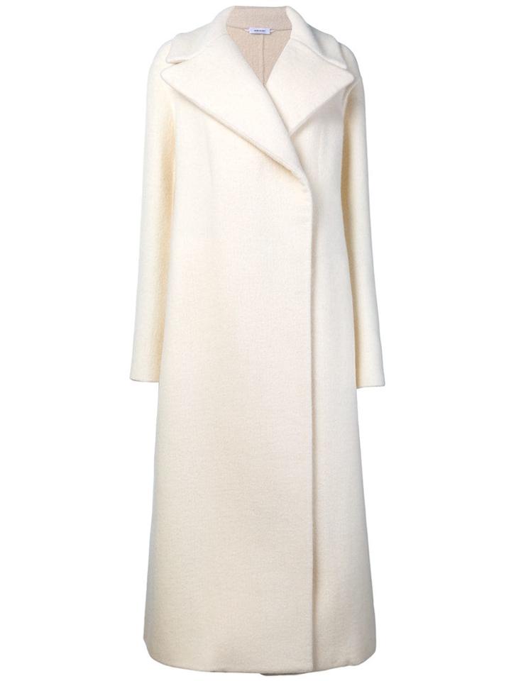 Jil Sander Off-centre Button Coat - White