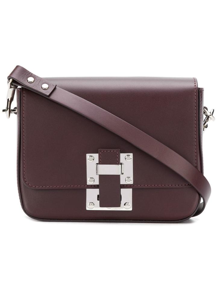 Sophie Hulme Buckle Shoulder Bag - Red