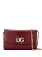 Dolce & Gabbana Embossed Logo-plaque Shoulder Bag - Red