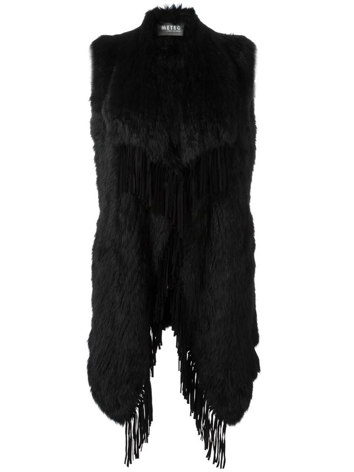 Meteo By Yves Salomon Long Fringed Fur Gilet