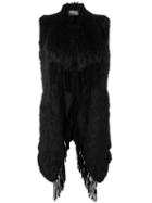 Meteo By Yves Salomon Long Fringed Fur Gilet