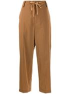 Fumito Ganryu Loose Fit Drawstring Trousers - Brown