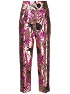 Petar Petrov Cropped Side Stripe Trousers - Multicolour