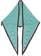 Haider Ackermann Diamond Stripe Scarf - Green