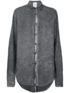 Lost & Found Rooms - Classic Shirt - Men - Cotton/linen/flax - Xl, Grey, Cotton/linen/flax