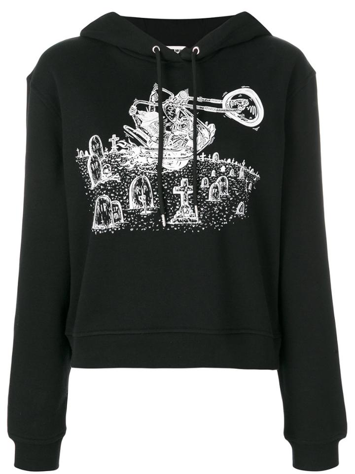 Mcq Alexander Mcqueen Bunny Print Hoodie - Black