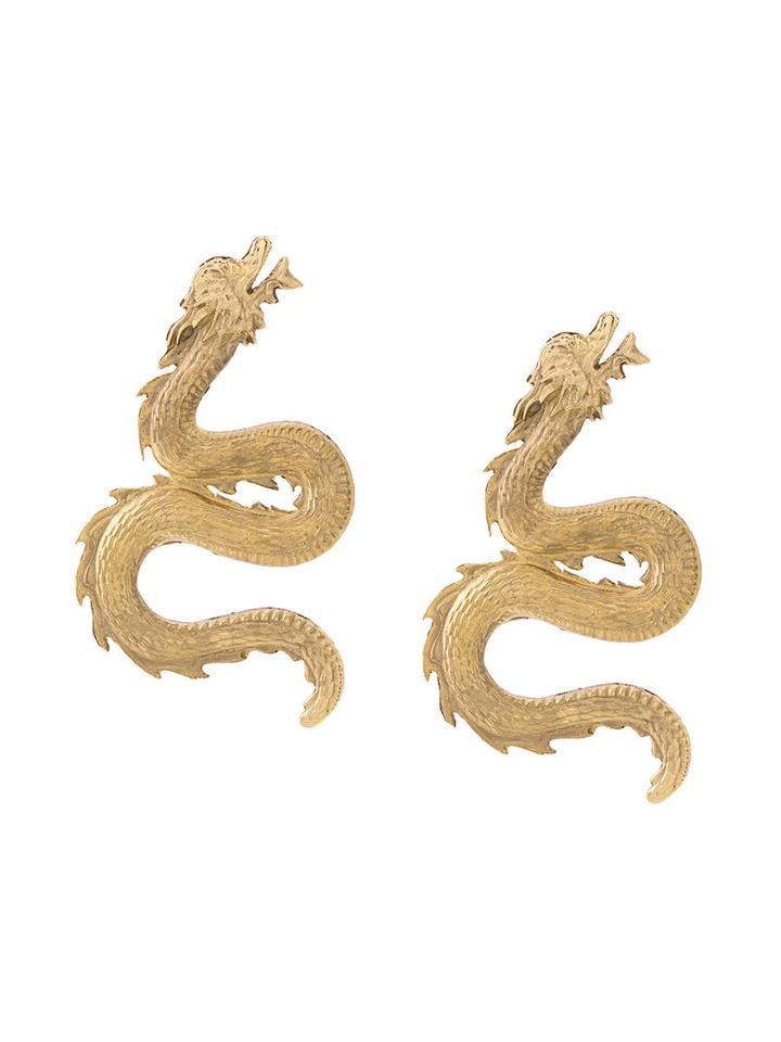 Lako Bukia X Natia Khutsishvili Dragon Earring, Women's, Metallic