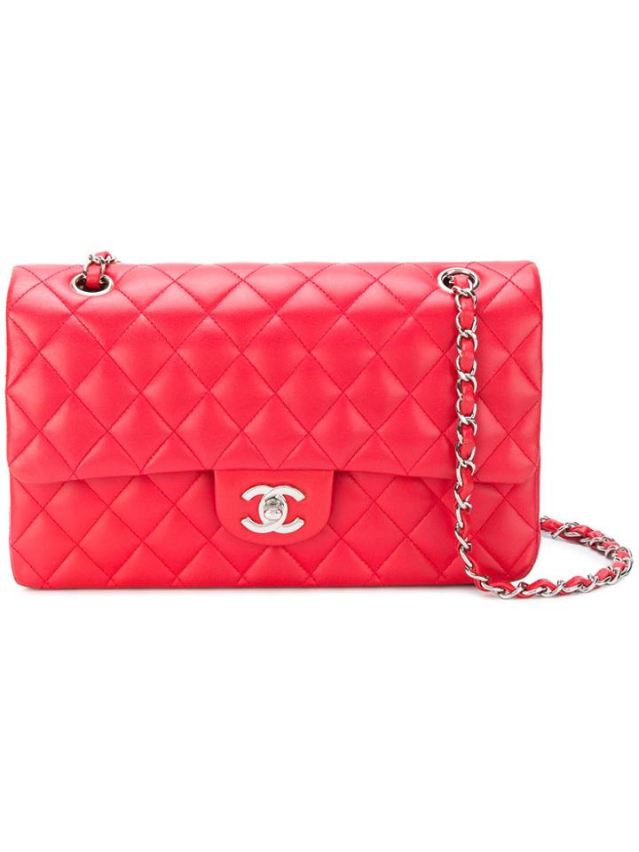 Chanel Vintage Double Flap Shoulder Bag - Red