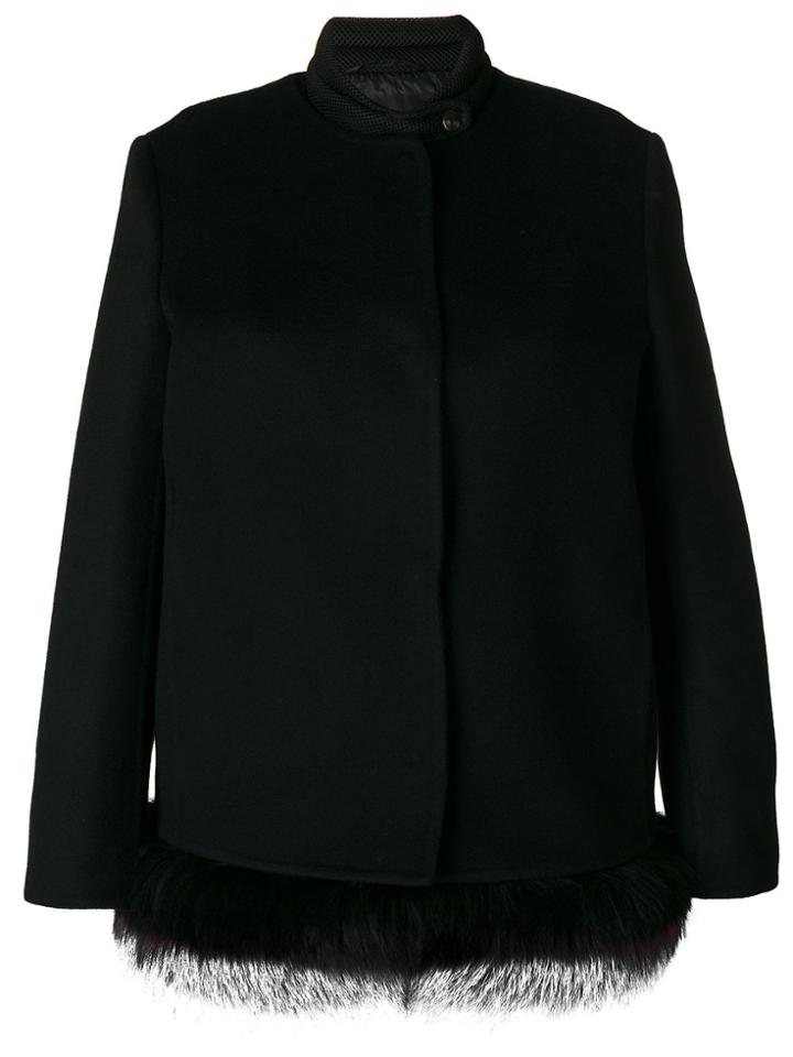 Ermanno Scervino Furry Trimmed Zip Gilet - Black