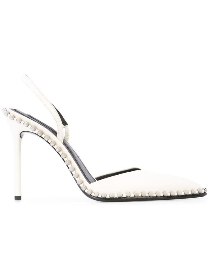 Alexander Wang Studded Slingback Pumps - White