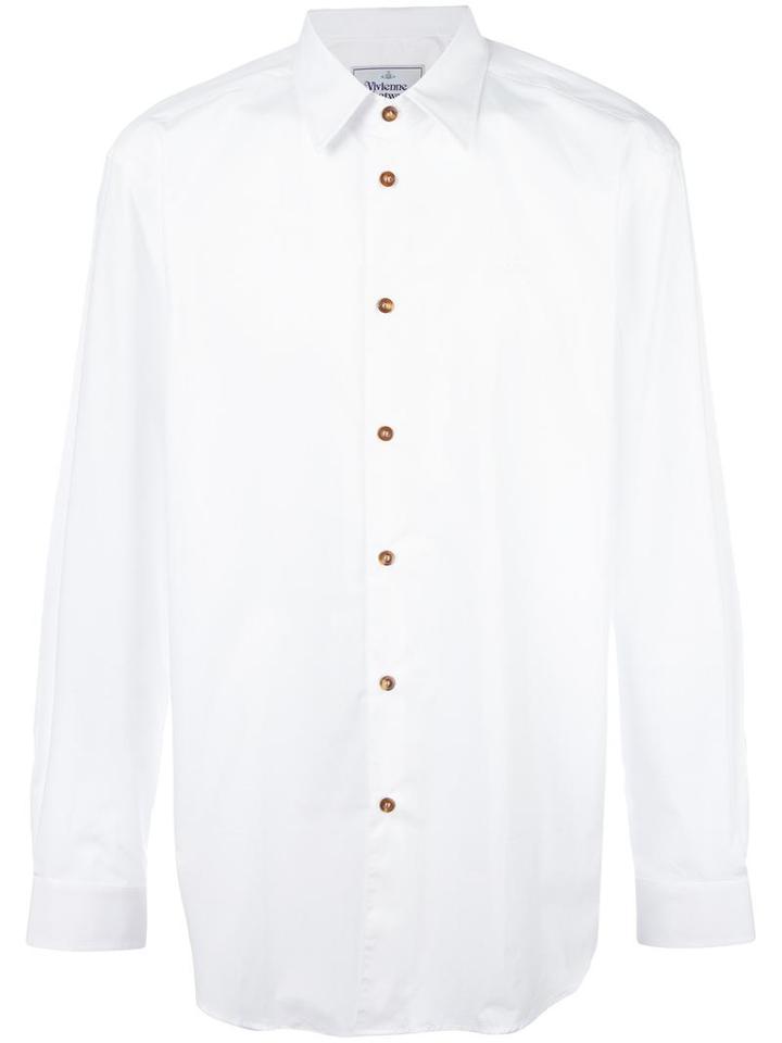 Vivienne Westwood Man Classic Plain Shirt, Men's, Size: 50, White, Cotton