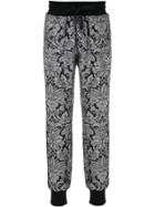 Dolce & Gabbana Heraldic Dg Patch Jacquard Trousers - Silver