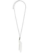 Ann Demeulemeester Feather Pendant Necklace - Silver
