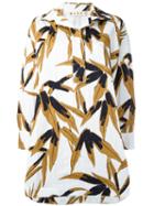 Marni Swash Print Blouse, Women's, Size: 40, White, Cotton/linen/flax