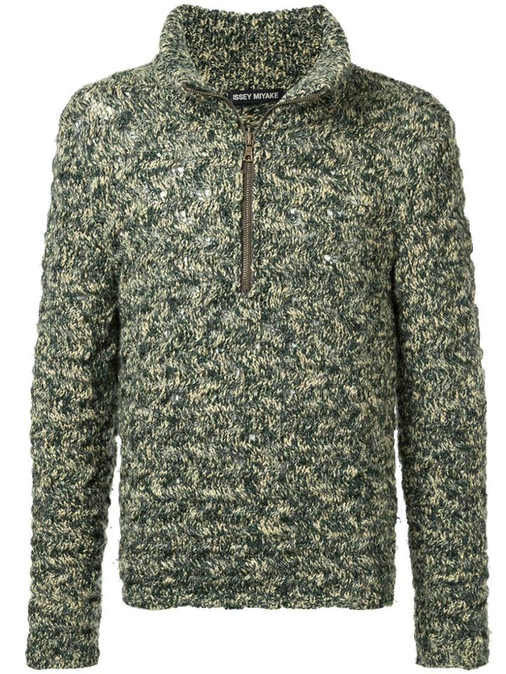 Issey Miyake Vintage Henley Jumper - Green