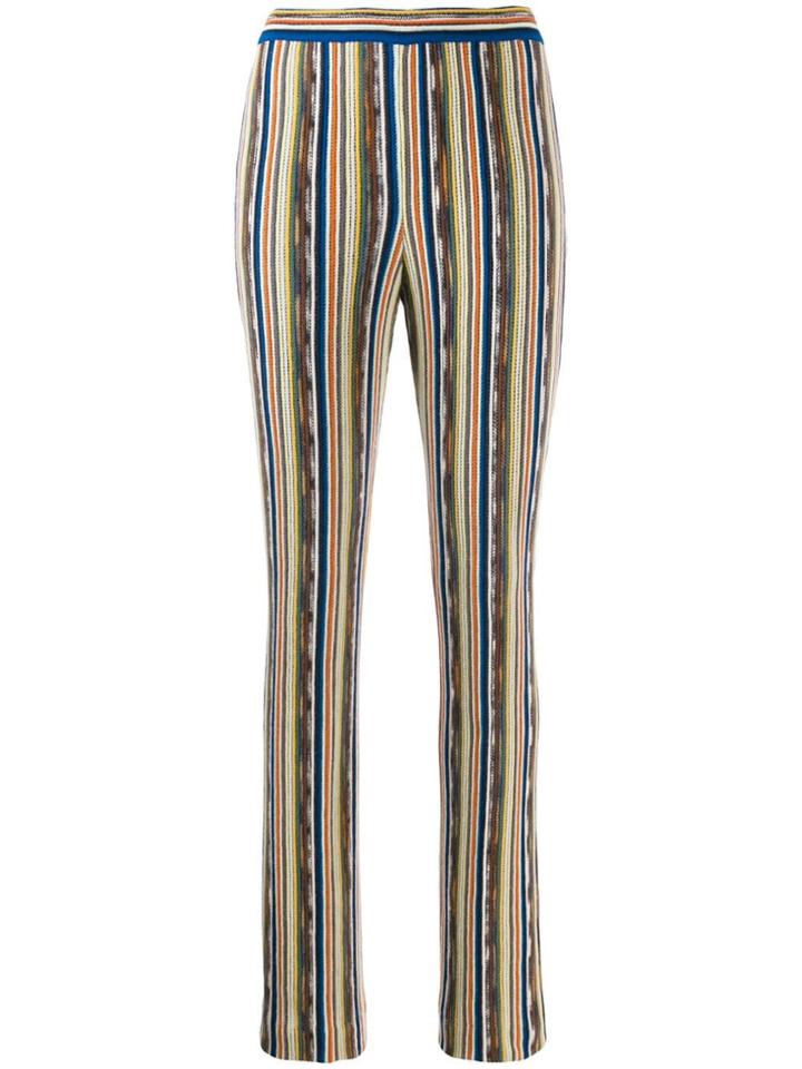 Missoni Slim Striped Trousers - Blue