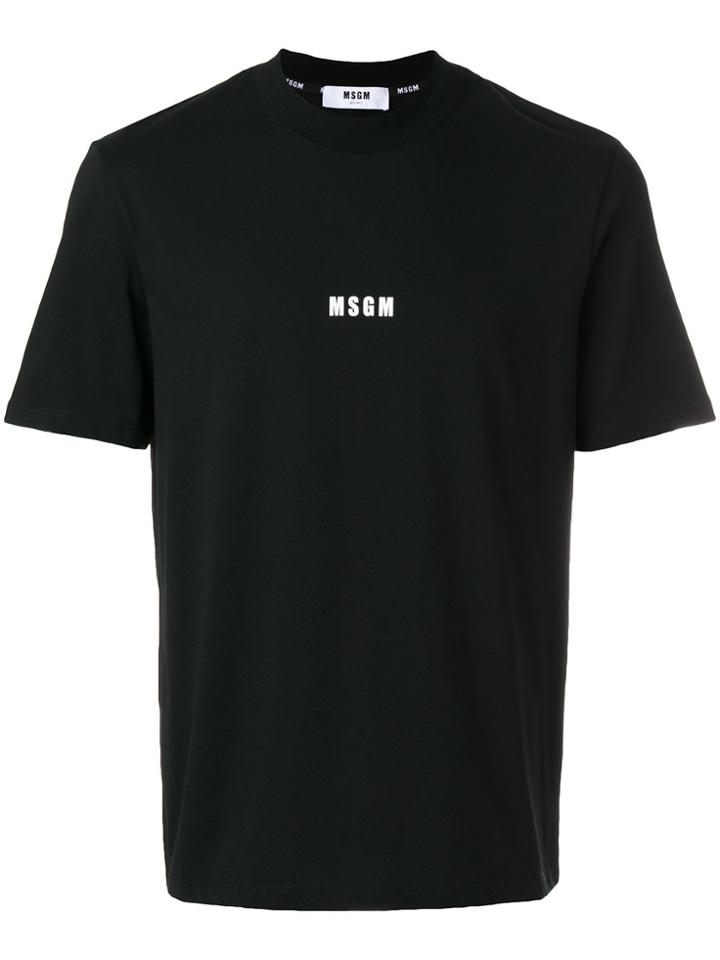 Msgm Logo Detail T-shirt - Black