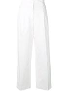 Fabiana Filippi High Waisted Straight Trousers - White