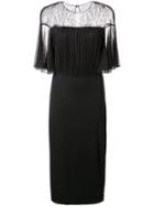 Cushnie Front Slit Fitted Dress - Black