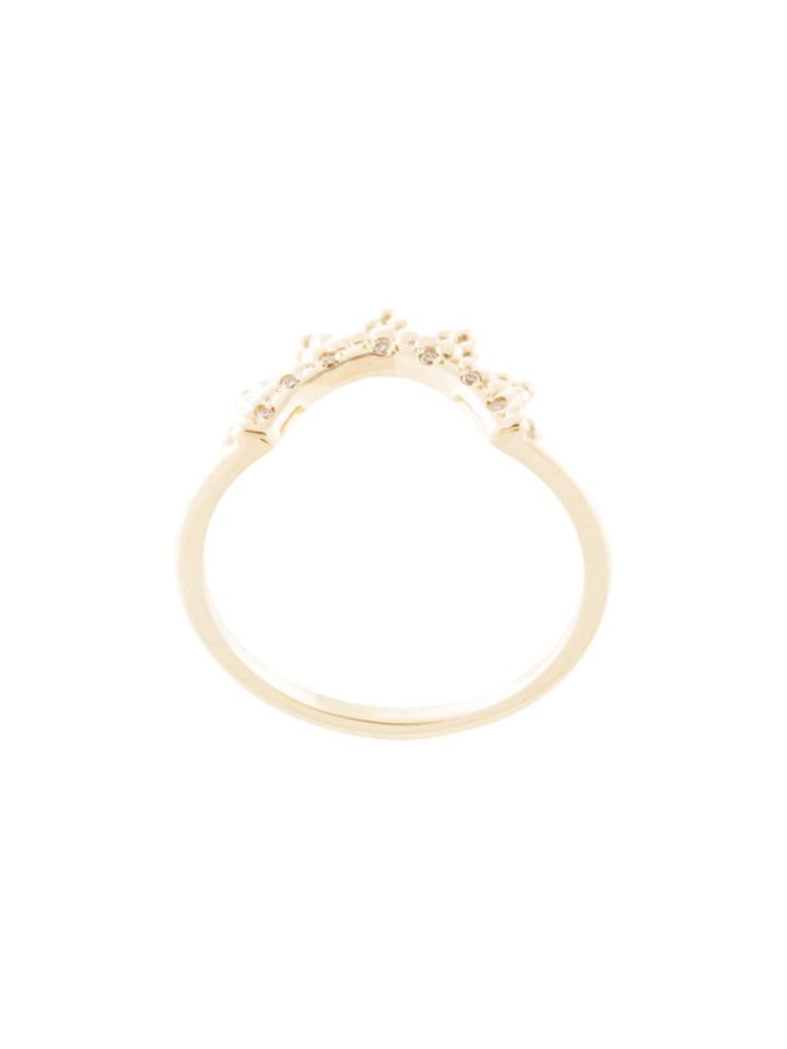 Natalie Marie 14kt Yellow Gold Ivy Crown Champagne Diamond Ring